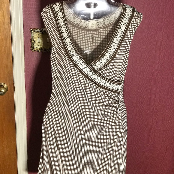 Summer Dress Brown &Tan byR&M Richards - Picture 4 of 8